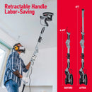 800W Electric Drywall Sander with Vacuum Dust, 6.5A Popcorn Ceiling Removal Tool Variable Speed 800-1800RPM With LED Light