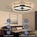Nordic Minimalist Fan Light App-Controlled Dimmable Reversible Summer/Winter Mode Air Circulation Mode Fan Light For Bedroom