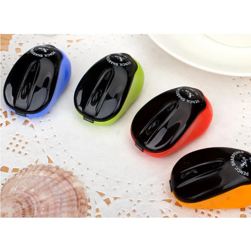 1 Piece Lytwtw's Creative Stationery Mouse Plastic Mechanical Pencil Sharpener for Office School Supplies Gift Novelty Kids