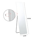 Silver White Modern Rectangular Metal Freestanding Mirrors for Bathroom, Bedroom, Living Room, Hallway Decoration