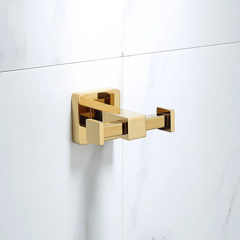 Luxury Golden Bathroom Brass Hardware Towel Rack Paper holder Toilet Brush Holder Towel Holder hook Row hook Activity bar