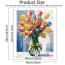 Momoart New Arrivals Paint Kit For Adults Tulip Flower DIY Painting By Numbers Vase Kit Canvas Handmade Gift