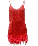 2024 Sommer Pink Partykleid Abend Luxus Damen Kleidung Quaste Fransen Sexy Bodycon Kleid Club Outfits Vestidos