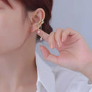 Gold Silver Color Leaves Ear Cuff Without Piercing Ear Clips Set Leaves Earrings for Women Trendy Earring Pearl Drop Jewelry
