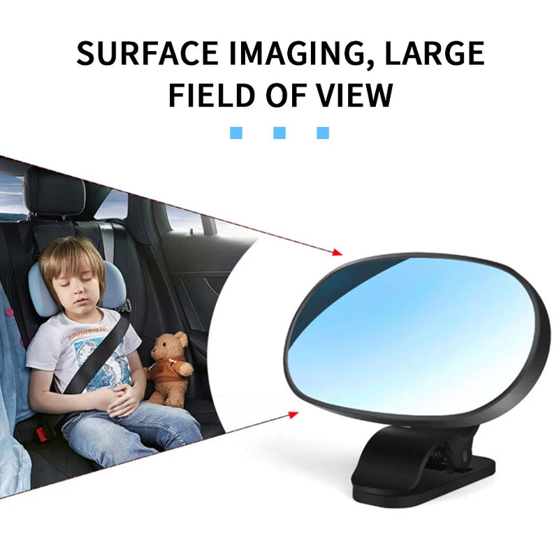 SEAMETAL Car Mirror Interior Baby Mirrors 360 Degrees Rotatable Dashboard Windshield Sun Visor Plate Auxiliary Observe Mirror