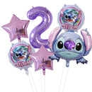 6pcs Disney Lilo & Stitch Party Balloons Stitch 32" Number Balloon set Baby Shower Birthday Party Decorations Kids Toy Gifts