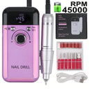 45000RPM Electric Nail Drill Machine Nail File For Manicure Pedicure Salon Rechargeable Sanding Tool