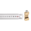 2 in 1 Stainless Steel Ruler with Scriber Block 60cm/24" Metric and Inch Metal Ruler with 30mmLong Brass Locating Vernier Slider