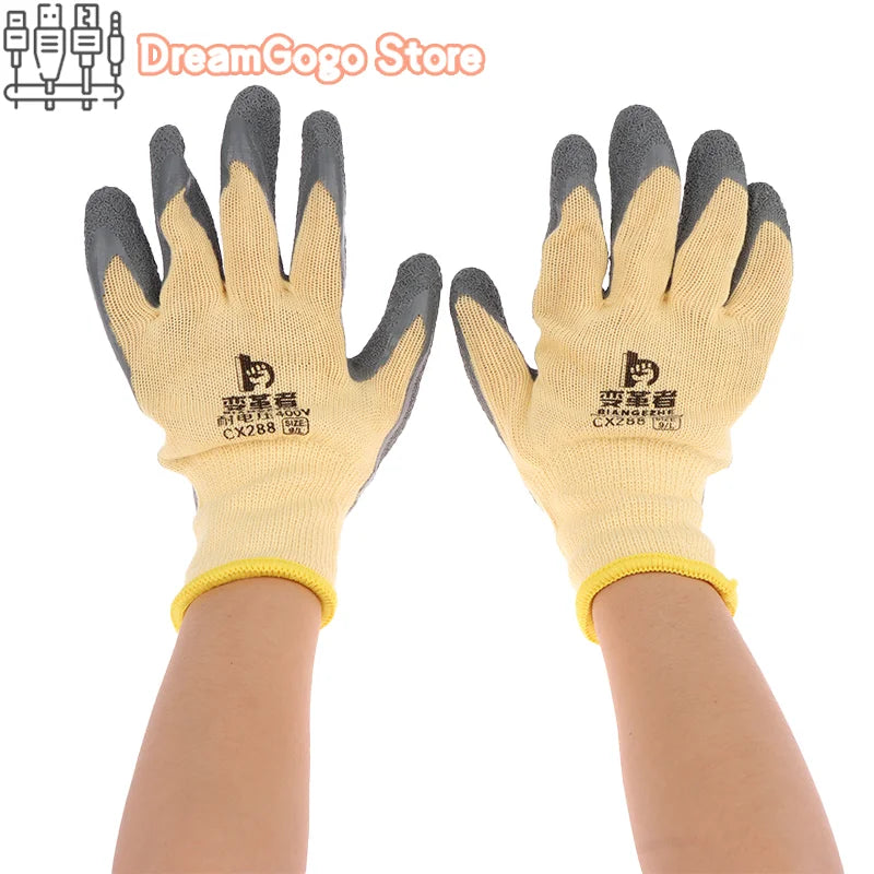 Electrician Work Gloves Protective Tool 400v Insulating Gloves 1 Pair Anti-electricity Low Voltage Security Protection Gloves