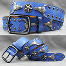 Rivet PU  Leather men's belt Fashion alloy belts Buckle luxury brand jeans belts for men business belt female belt