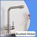 Balck Kitchen Filtered Faucet Brass Purifier Faucet Dual Sprayer Drinking Water Beige with Dot Vessel Sink Mixer Tap Torneira