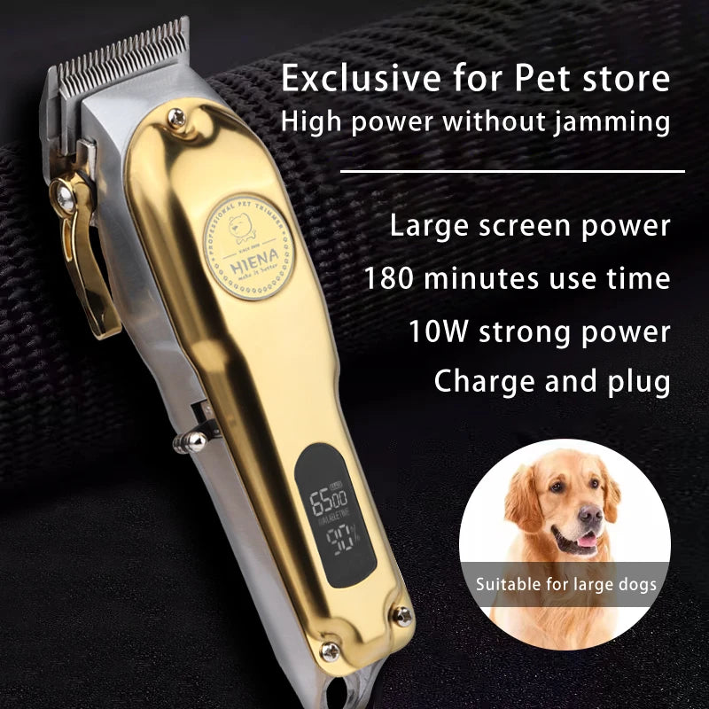 HIENA Dog Hair Clipper Professional Pet grooming Trimmer heavy duty dog Cat Shaver Cutting Machine Puppy groomer Haircut Clipper