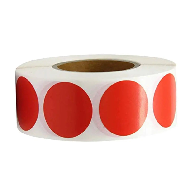 500PCS 1'' Round Labels Stickers Roll for Gifts Wedding Anniversary , Red, 2.5cm