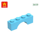 Wange 81Pcs/Lot 3659 1x4x2 Flat Arch Building Blocks MOC Construction Accessories Parts Compatible with Brick Children Toys Gift