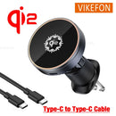 Magnetic Wireless Charger Car qi2 Cooling Air Outlet 360 Rotation Holder For Magsafe iPhone 16 15 14 13 12 Pro Max Fast Charging
