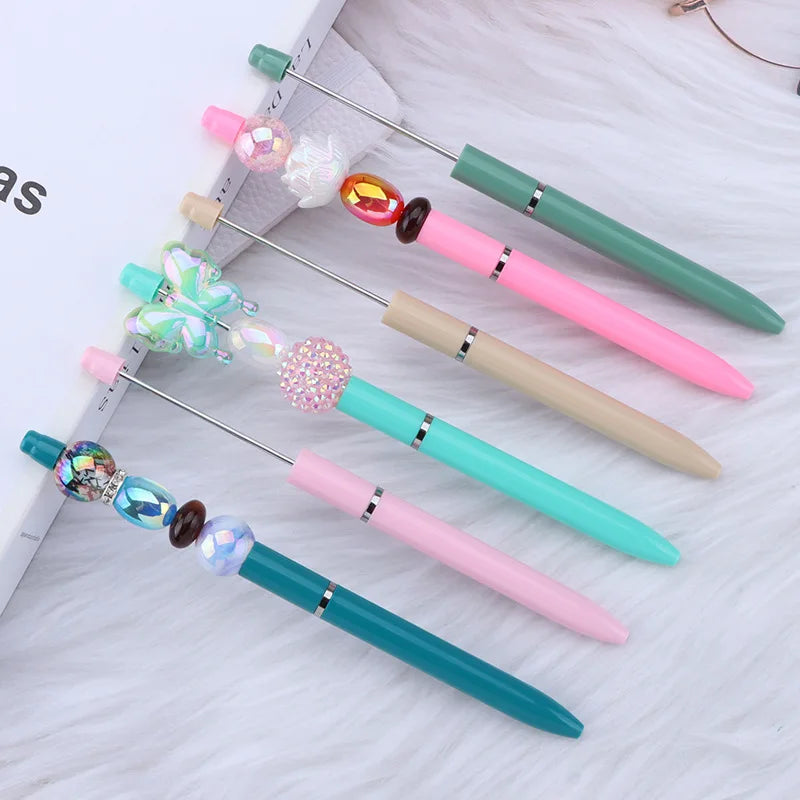 Creative DIY Plastic Ball-Point Pen Ball-Point Pen Hand-Beaded Character Ball-Point Pen