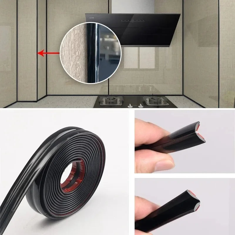 10M Self-Adhesive Wall Corner Decor Strip PVC Anti-collision mirror Wall Sticker Wall Internal External Corner Strip Home Decor