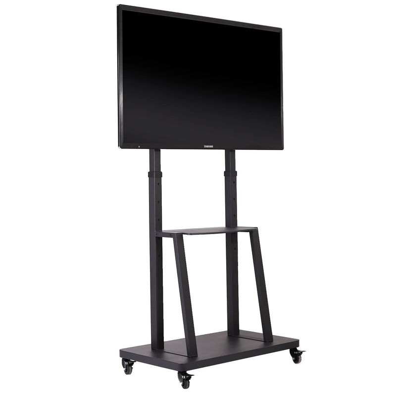 Free Standing Adjustable TV Floor Stand Heavy Duty TV Trolley for 32-80" Flat Screens Loading Weight up to 65KG