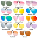 Metall-Clip-Polarisierte Sonnenbrille Praktische randlose Flip-up-Sonnenbrille für Korrektionsbrillen UV400 Polygonale Gläser