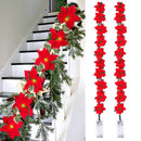 Weihnachtsstern Weihnachtsblumen Girlande Lichterkette Christbaumschmuck Innen/Außen Partydekoration Weihnachtsdeko Navidad