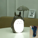 Creative Cartoon Totoro Charging Night Indoor Light  Animal LED UBS Table Lamp Children&