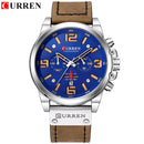CURREN Top Luxury Brand Men's Military Waterproof Leather Sport Quartz Watches Chronograph Date Fashion Casual Men's Clock 8314