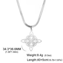 Skyrim Frauen Hexenknoten Halskette Edelstahl Goldfarbe Schlangenkette Choker Amulett Wicca Hexerei Keltenknoten Schmuck Geschenk