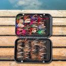 60/41pcs Box Bionic Fly Hook Set Artificial Insect Fishing Baits Bionic Insects Flies with Box Fly Fishing Lures for Trout Carp