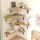 Floating Wall Shelf, Rustic Wooden Shelf, Floating Shelf for Bathroom, Kitchen, Bedroom, Home Decor, Laundry Room