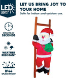 JOYFY 6 FT Christmas Inflatable Climbing Santa Hanging Inflatable Christmas Yard Decorations for Xmas Party Lawn Décor
