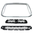 Front Bumper Lower Upper Grille Trim Set 3pc For13-15 Outlander Sport ASX RVR