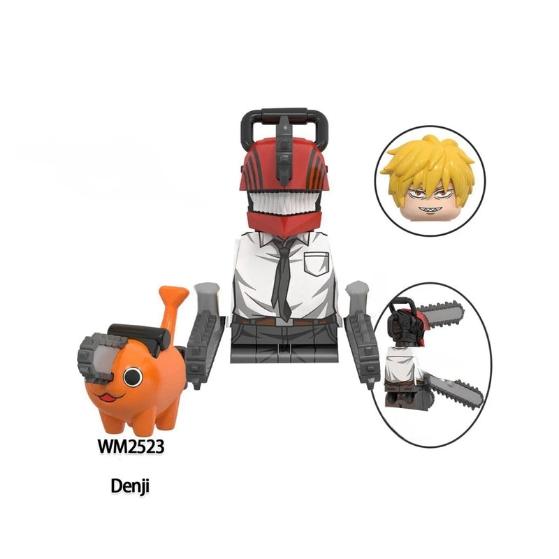 Chainsaws Man Denji Pochita Makima Power Movies Anime Building Blocks Mini Action Figures Bricks DIY Toys gifts for Children