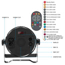 U'King 4PCS Stage Light 54W RGBW 4in1 9LED Par Lights DMX512 Sound Remote Control Flat Effect Light For DJ Disco Wedding Show