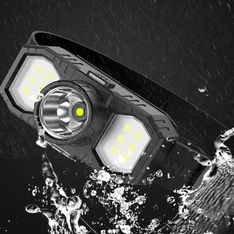 Super Bright Waterproof LED Head Torch Headlight USB Rechargeable Headlamp NEW