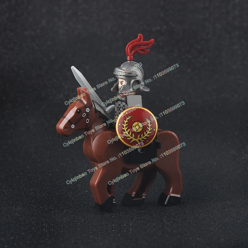 Medieval Knight Stormwind City Guard Reloaded Golden Horse Silver Horse Action Figures Building Blocks Accessories Toys DT8902