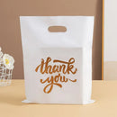 100PCS Gift Packaging Bags 6 Size Gratitude Handbags Thank you Plastic Shopping Tote Bags Wedding Birthday Bag Flat Pockets