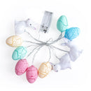 1.5m Easter LED Bunny String Lights for Home Decor Carrot Rabbit Chick Egg Fairy Light Garland Ornament Happy Easter Party Gifts