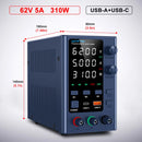 Wanptek DC Power Supply 30V 10A 60V 5A 120V 3A Adjustable Laboratory Power Supply with USB fast Charging Bench Power Supplies