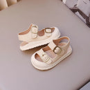 Baby Toes Capped Walking Shoes 2024 Summer Girls Simple Fashion Soft Sole Sandals Sweet Cute Boys Casual Versatile Beach Shoes