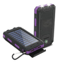 20000mAh Solar Ladegerät Wasserdichte Tragbare Solar Power Bank Zwei 5V USB-Anschlüsse 2 LED Taschenlampe Kompass für Outdoor Camping Wandern