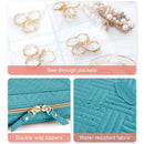 Jewelry Travel Organizer Case Transparent Jewelry Storage Book Ring Binder Pouch Bag for Necklaces, Earrings, Rings, Bracelets