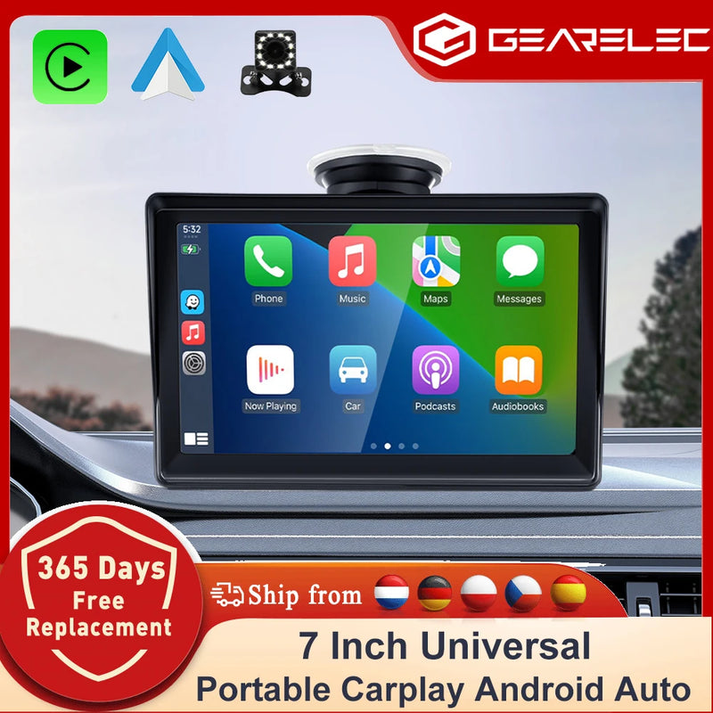 7 Inch Car Radio Carplay Android Auto Car Stereo Portable Universal Touch Screen Car Multimedia Video Player With Bluetooth AUX