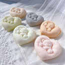 Sleeping Bear in Heart Shape Candle Mold Valentine's Day Gift idea Bear Silicone Mold Home Decor Wedding Gift