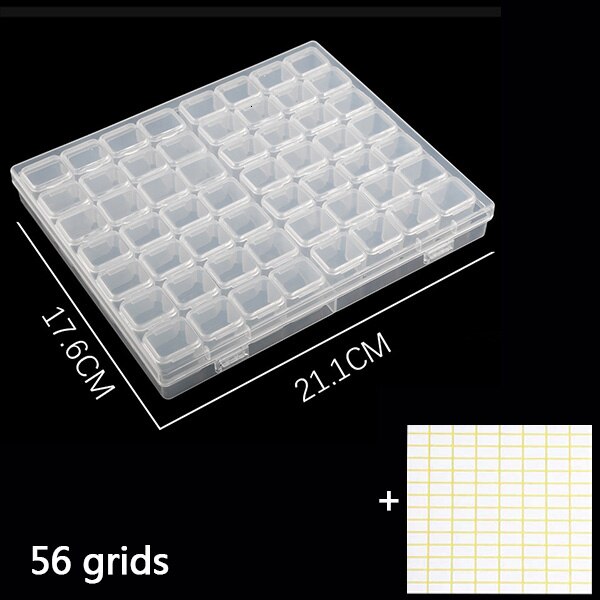 HUACAN 5D Diamond Embroidery Box Accessories 56 Grids Home Storage DIY Diamond Painting Tool New Arrival