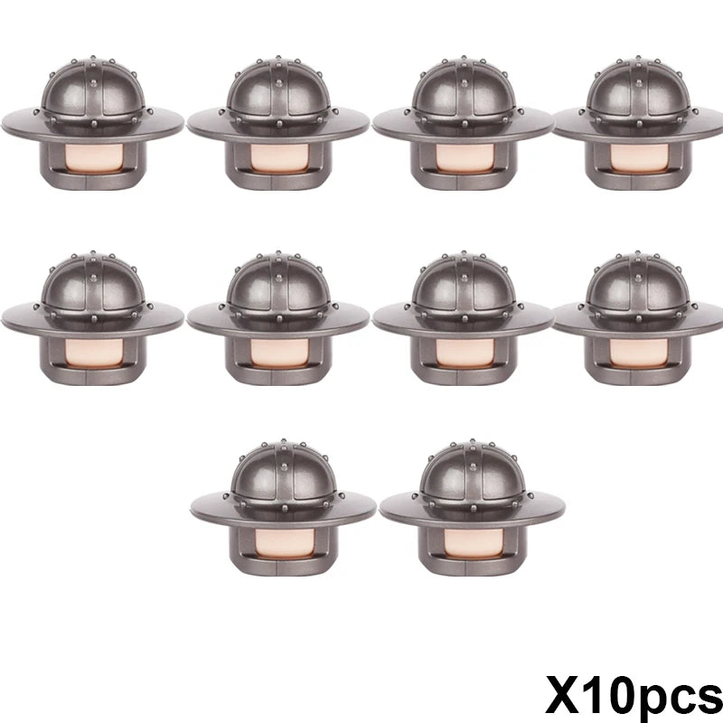 MOC Medieval Accessories Series Building Blocks Military Army Soldier Armour Shield Helmet Sword Crown Weapon Knight Bricks Toys