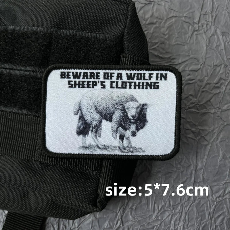 NOT TODAY Letter Stickers for Clothes Tactical Backpack Gear Military Patches Hook and Loop Patch Outdoor Badges