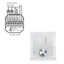 2/4 pipe wifi thermostat central air conditioning 3-speed fan coil rotating temperature adjustment voice TUYA  Alexa 24V