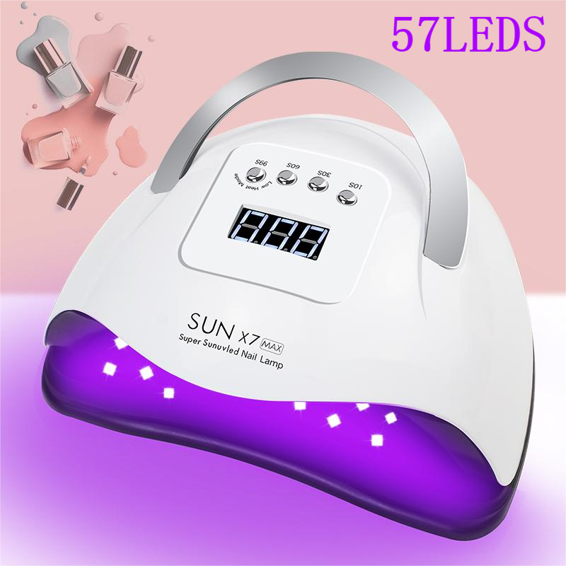 66LEDs Powerful UV LED Nail Dryer For Drying Nail Gel Polish Portable Design With Large LCD Touch Screen Smart Sensor Nail Lamp