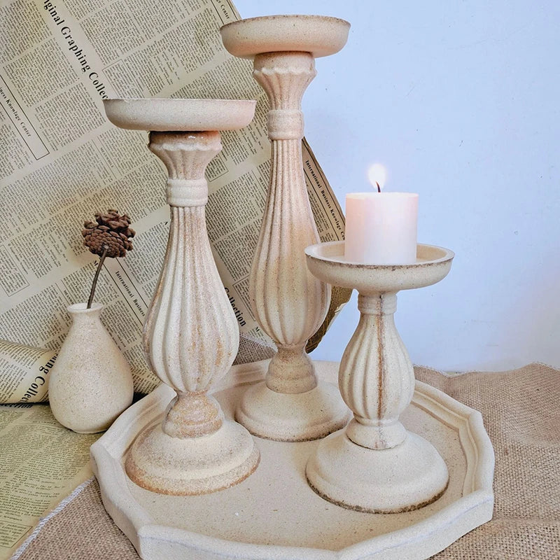 Wooden Candle Holder For Wedding Decorations Candlestick Decorative Candle Stand Party Living Room Home Decor Centerpieces