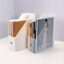 Plastic Multi-Purpose Desk Organizer - Book Stand & File Holder for Office Supplies and Stationery